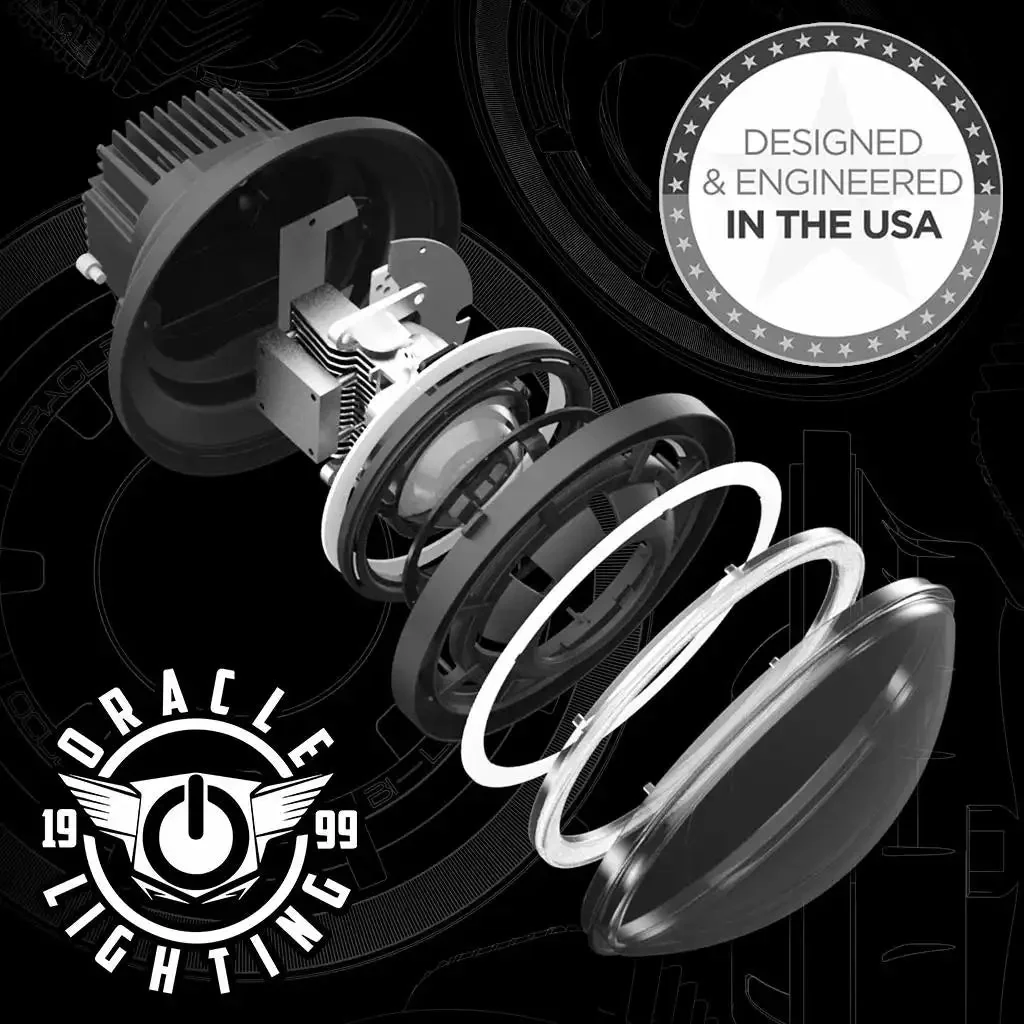 ORACLE Lighting Oculus™ 7" Switchback Bi-LED Projector Headlights for Jeep Wrangler JK - Image 9