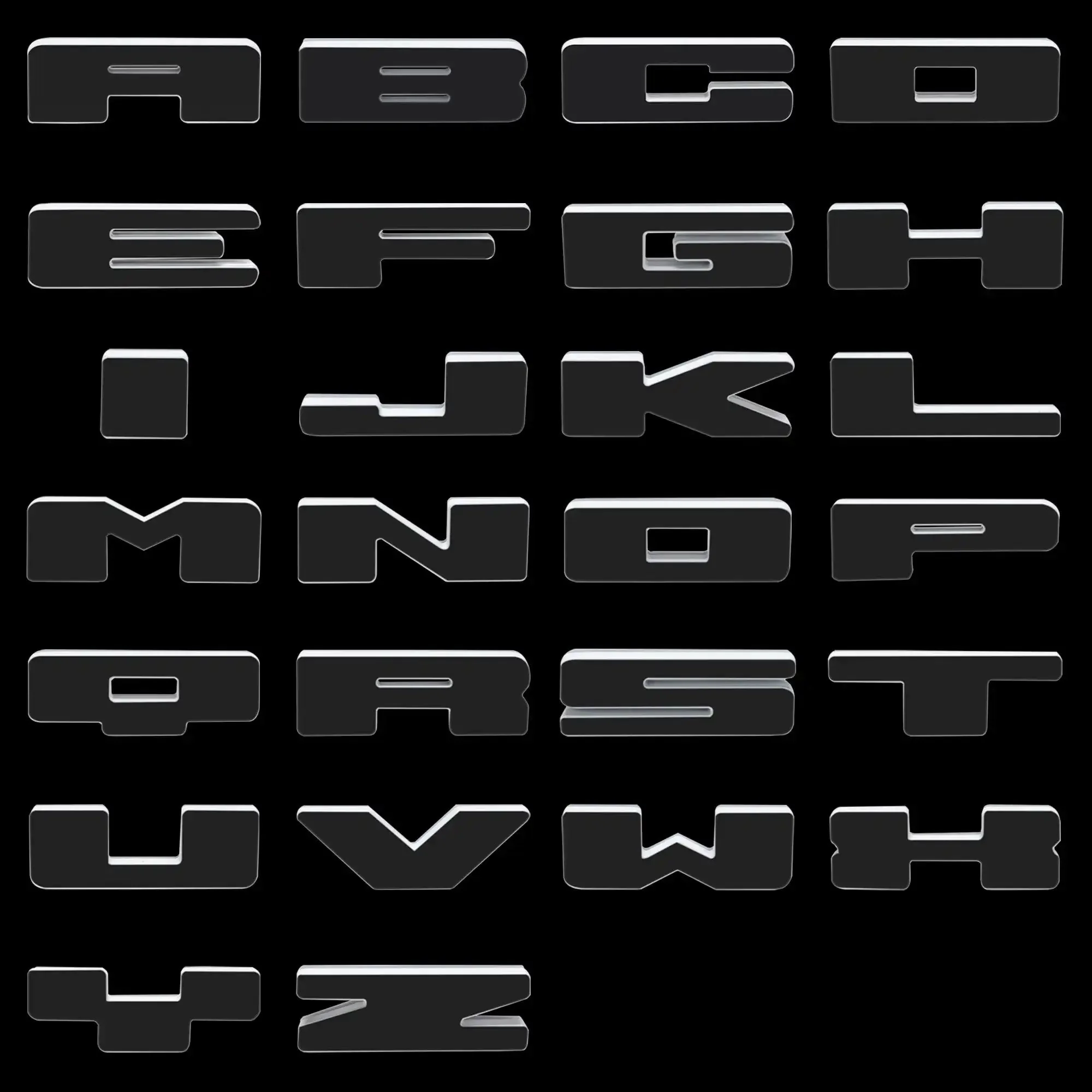 ORACLE Lighting Universal Illuminated LED Letter Badges - White LED - Individual - Image 28