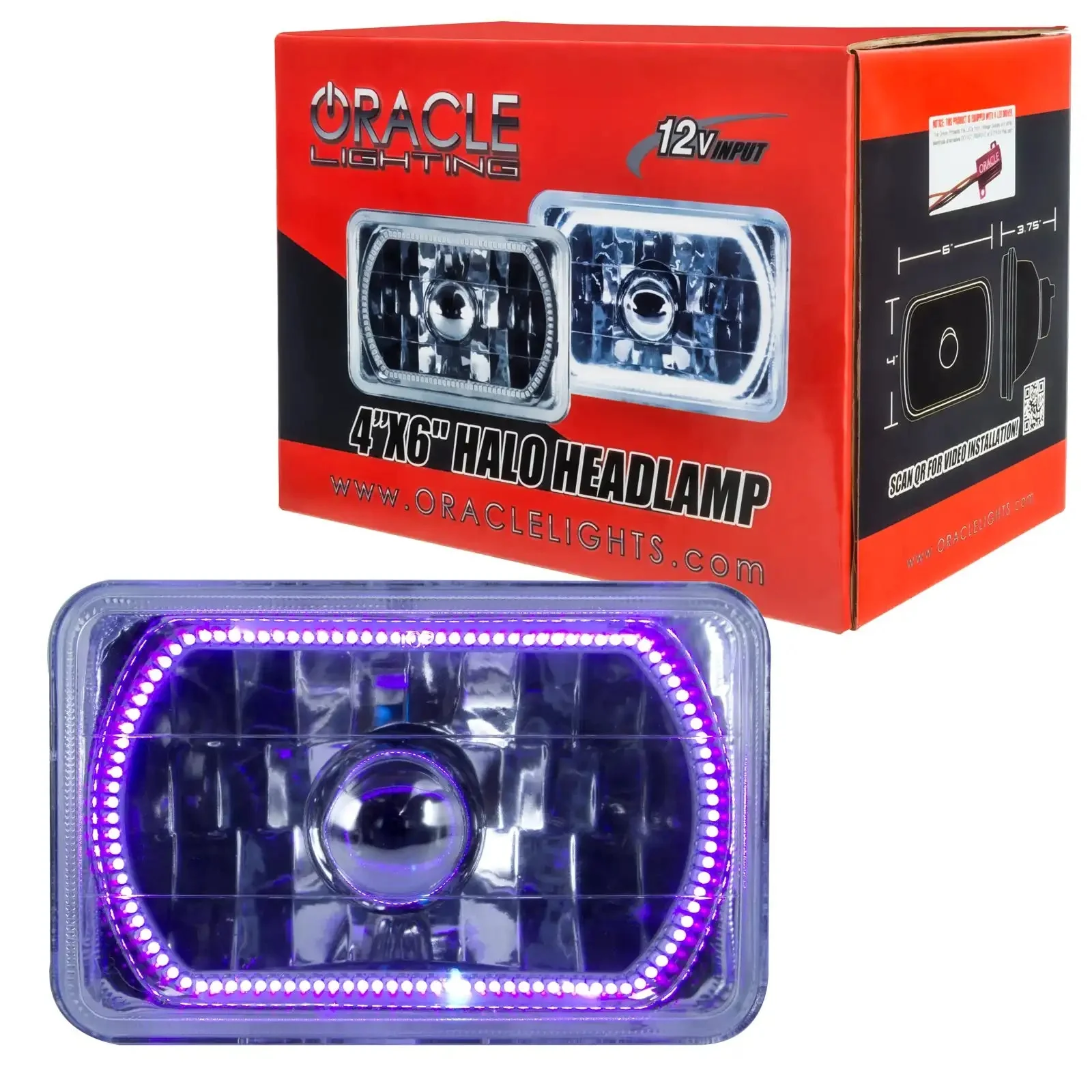 ORACLE Pre-Installed 4x6" H4651/H4656 Sealed Beam Halo (Single) - Image 10