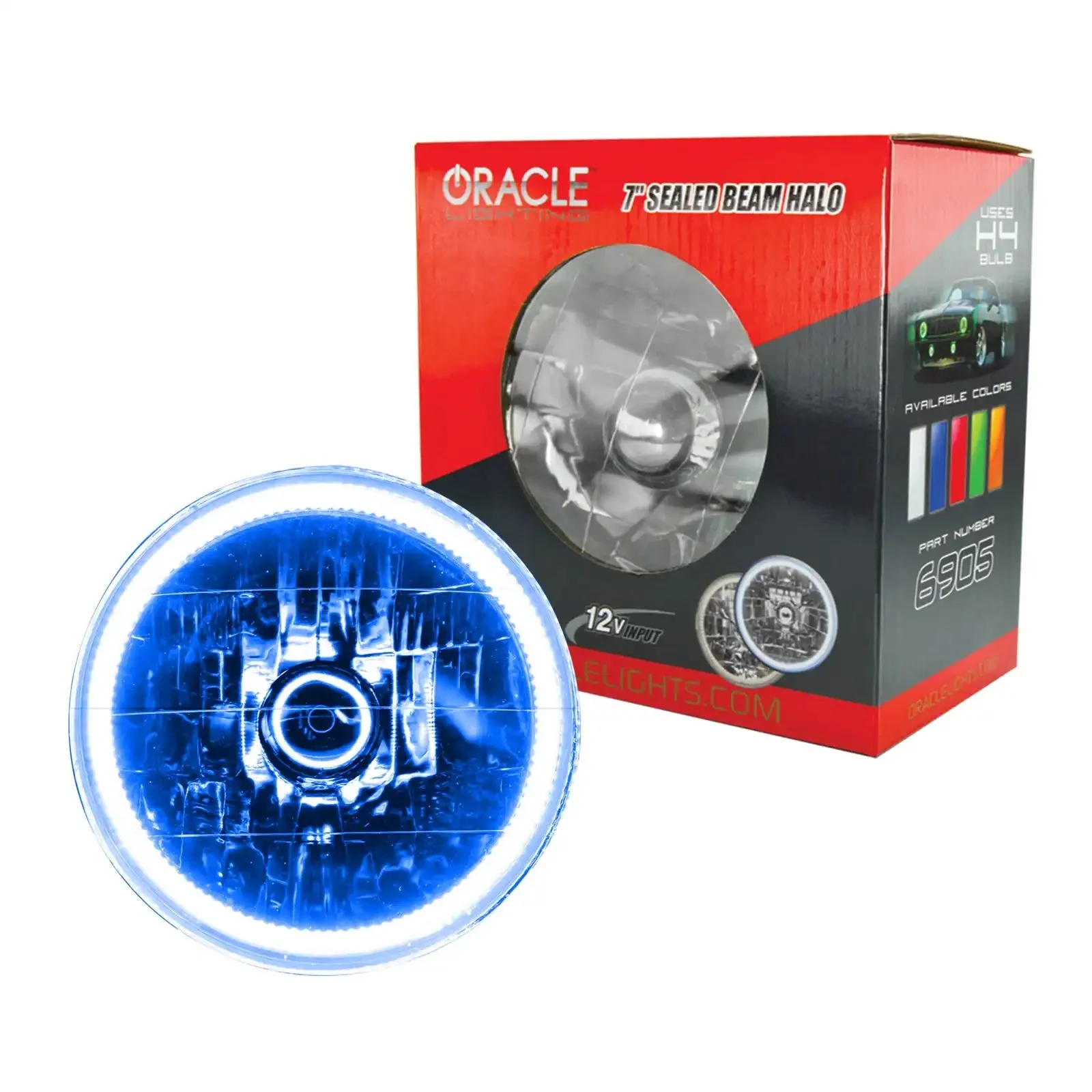 ORACLE 7" Sealed Beam Headlight with Pre-Installed SMD Halo - Image 3