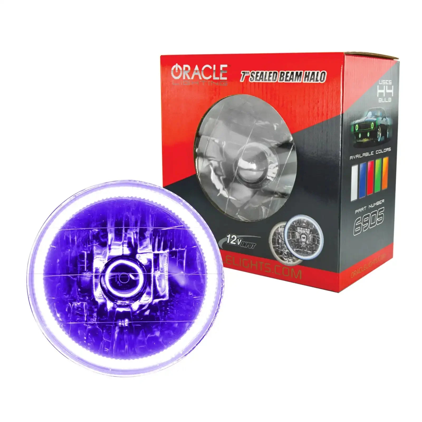 ORACLE 7" Sealed Beam Headlight with Pre-Installed SMD Halo - Image 7