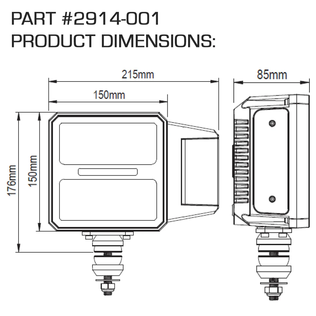 LED Plow Headlight with Heated Lens | Multifunction DOT Compliant - Image 4