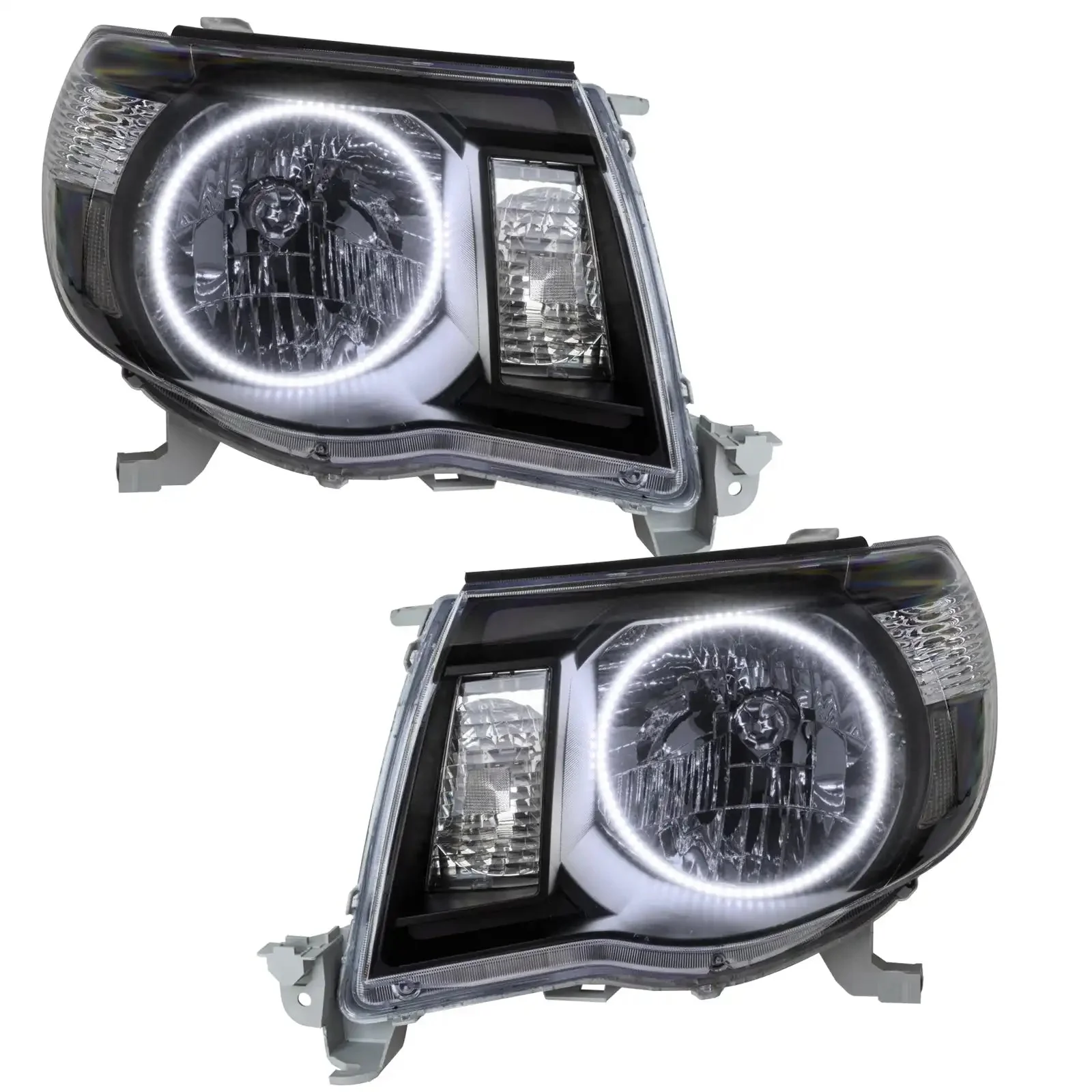 ORACLE Lighting 2005-2011 Toyota Tacoma Pre-Assembled Halo Headlights-Black - Image 6