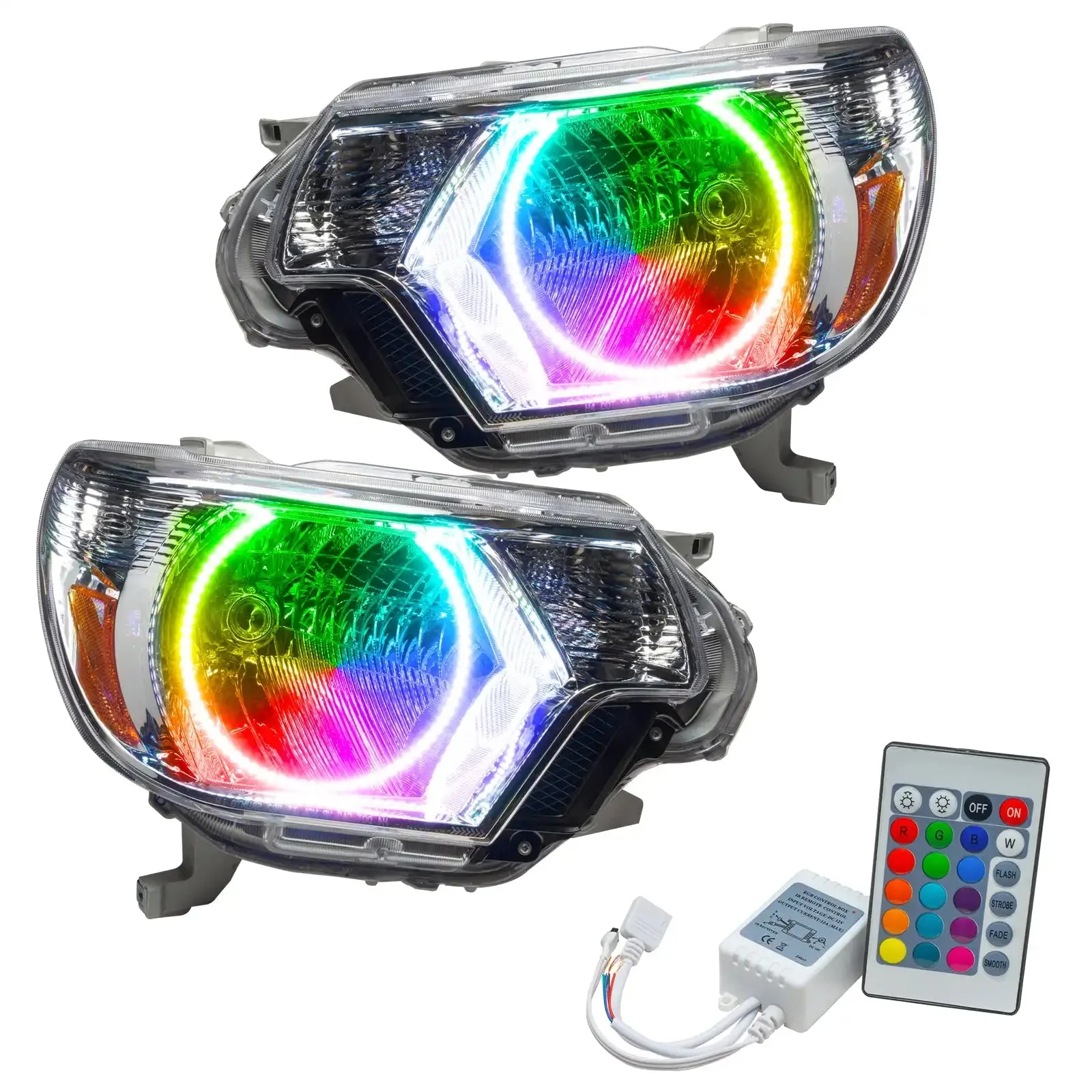 ORACLE Lighting 2012-2015 Toyota Tacoma Pre-Assembled Halo Headlights - Chrome - Image 8