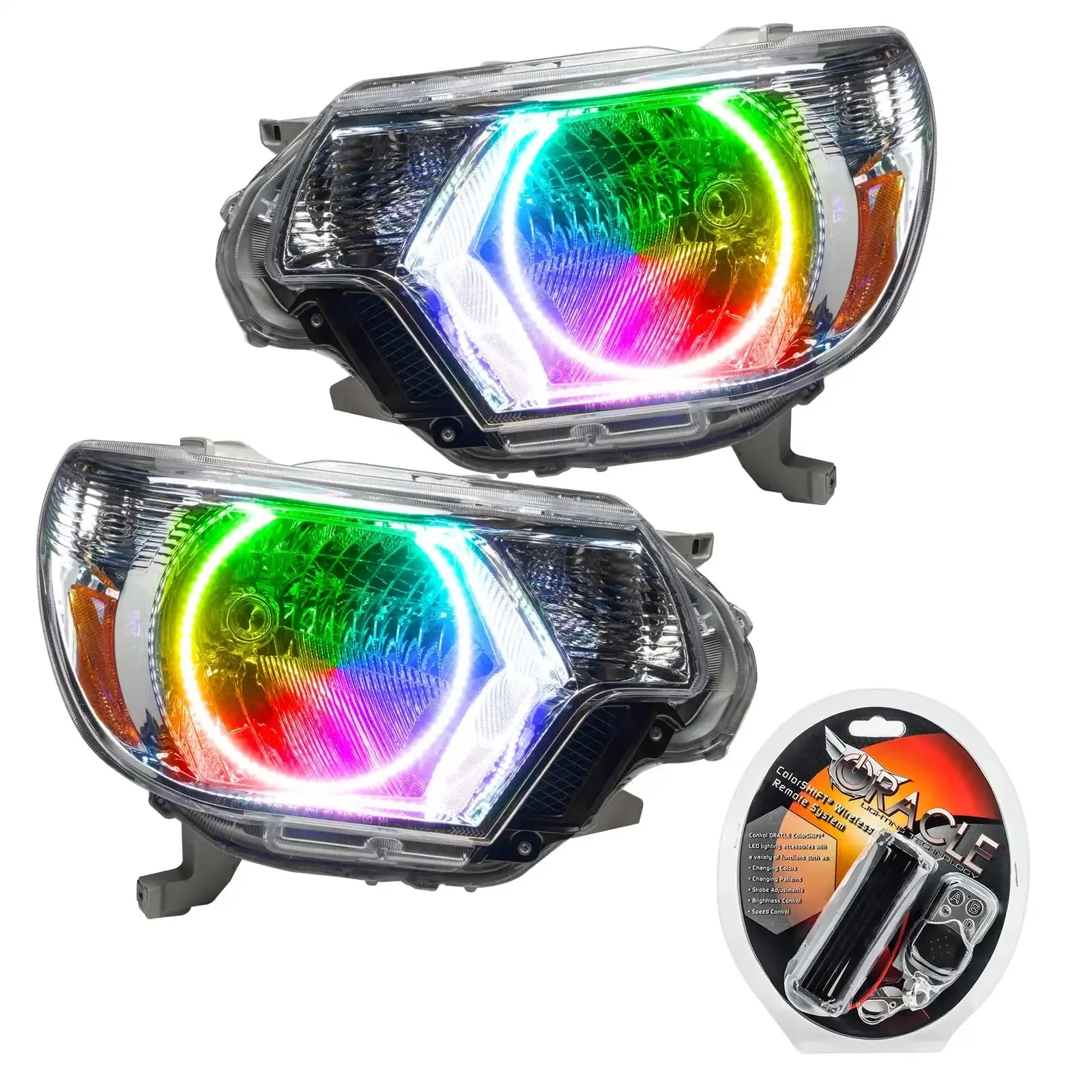 ORACLE Lighting 2012-2015 Toyota Tacoma Pre-Assembled Halo Headlights - Chrome - Image 9